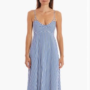 La Ligne Portia Dress - Striped Blue / White Small